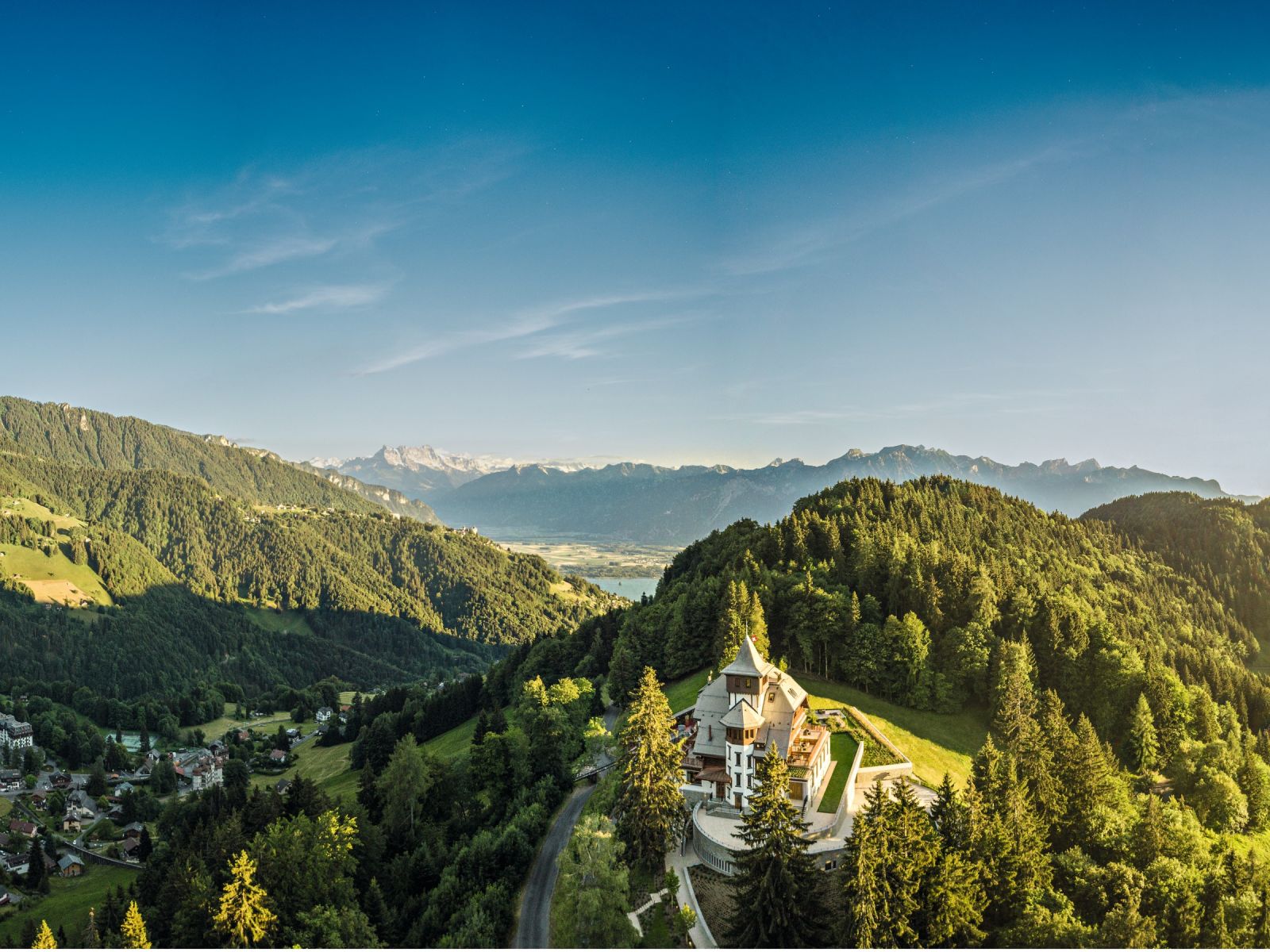 Panorama, Clinic Les Alpes, Lake Geneva Region, panorama, infrastructure
