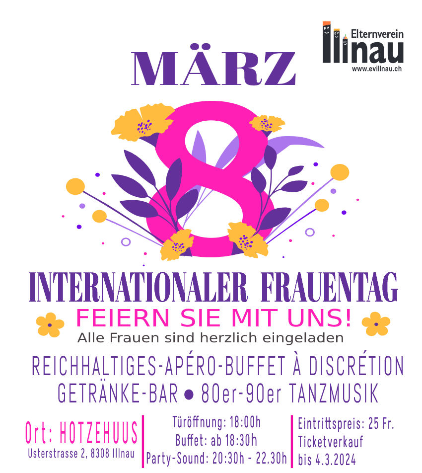  08. MÄRZ 2024: VERANSTALTUNG ZUM INTERNATIONALEN FRAUENTAG 