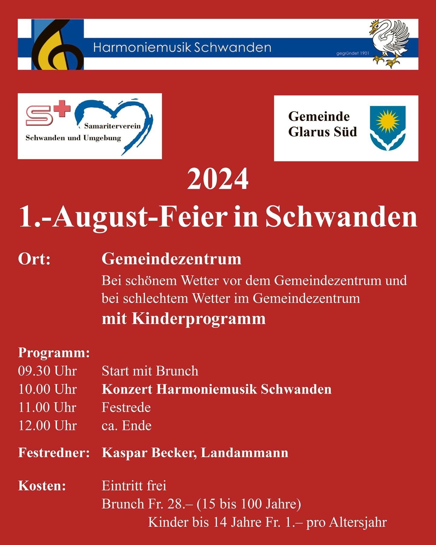 1 august feier urdorf