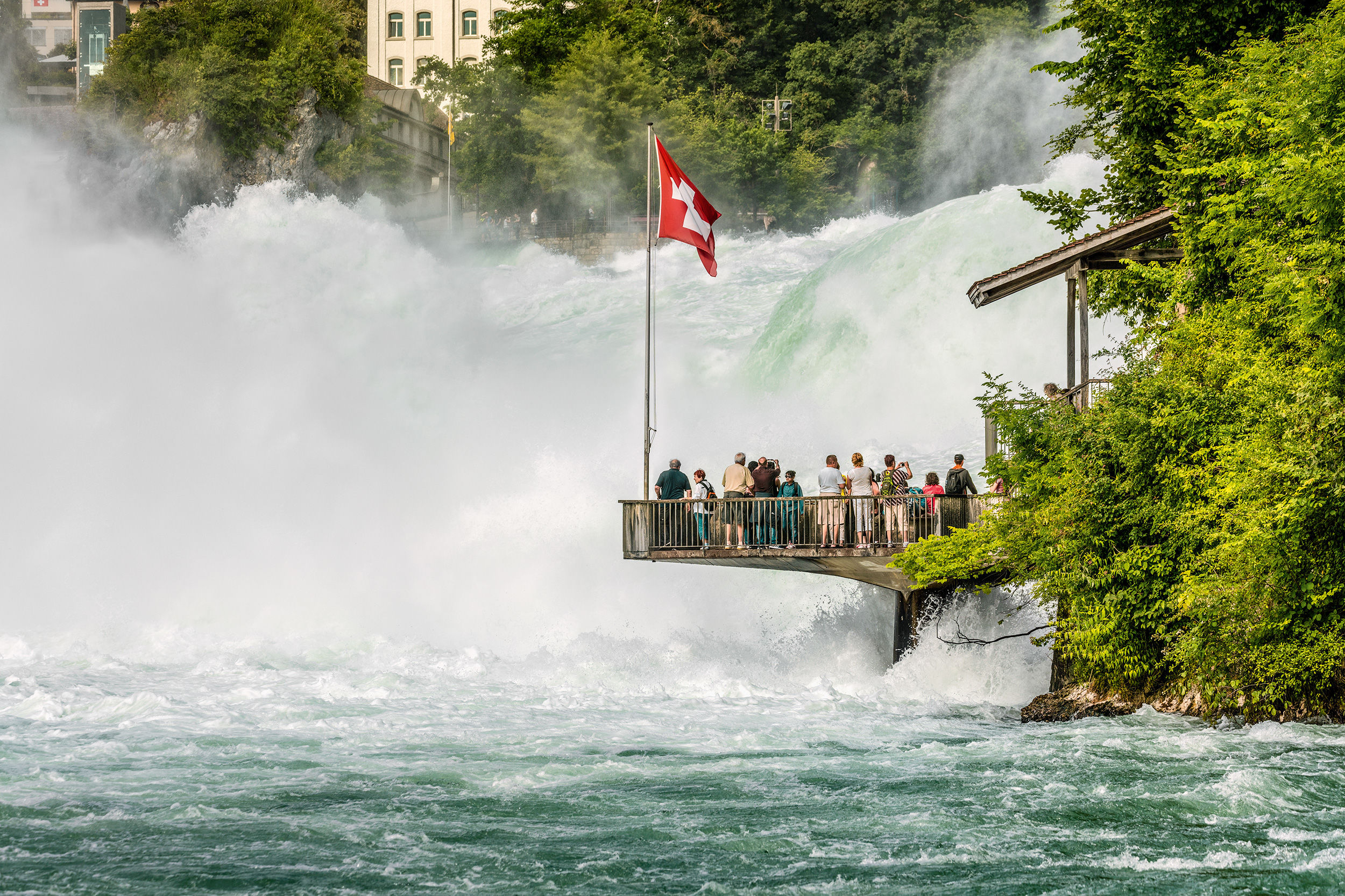 Observation Platform Rhine Falls Switzerland Tourism