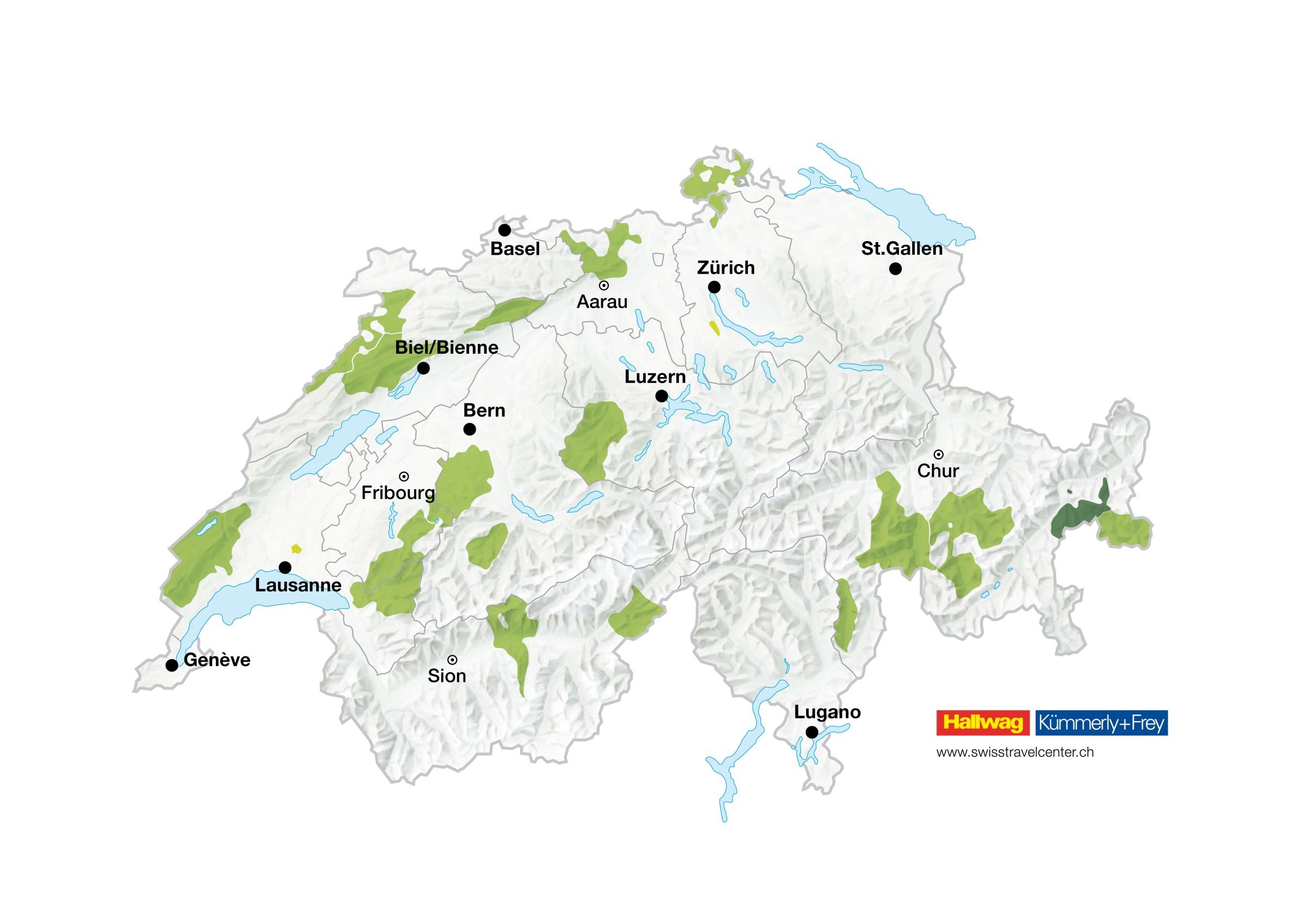 Karte Web, Schweizer Paerke, Pas de région, Été, Parc naturel/réserve