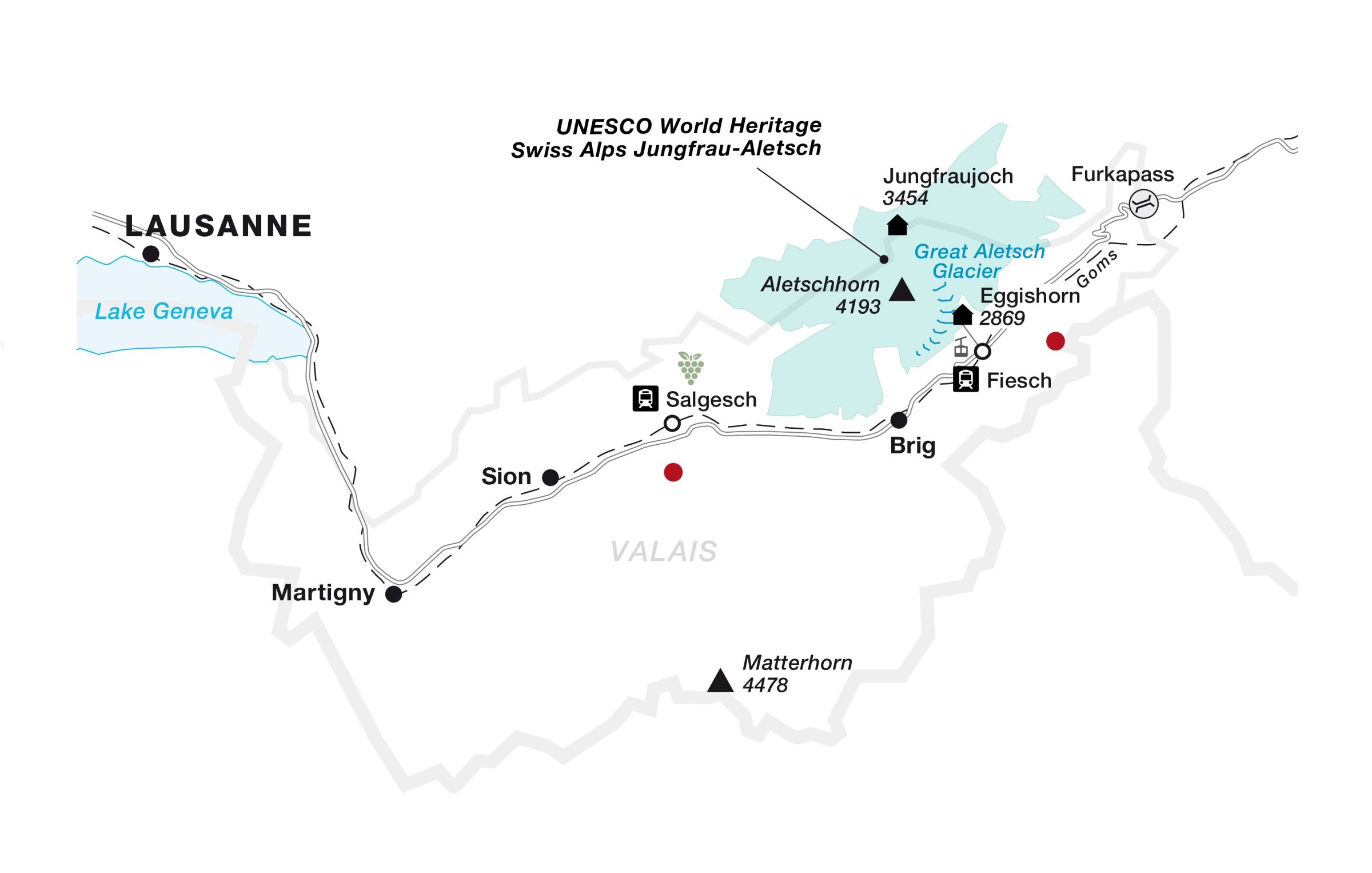 Keystory Valais Karte, Valais, agriculture 